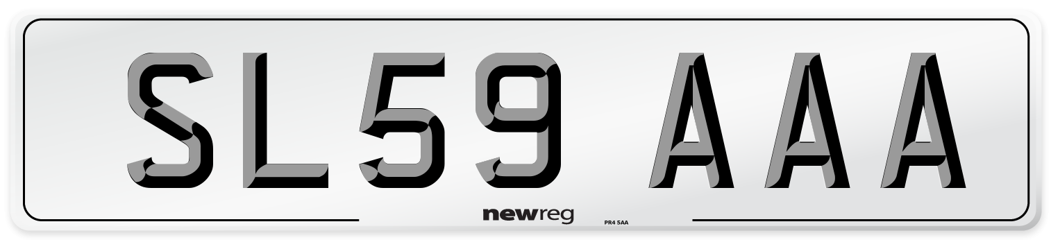 SL59 AAA Number Plate from New Reg